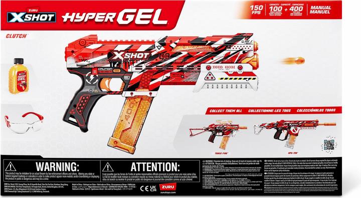 Produktbild Zuru X-SHOT Hyper Gel Clutch Blaster mit Gel-Kugeln - EN71