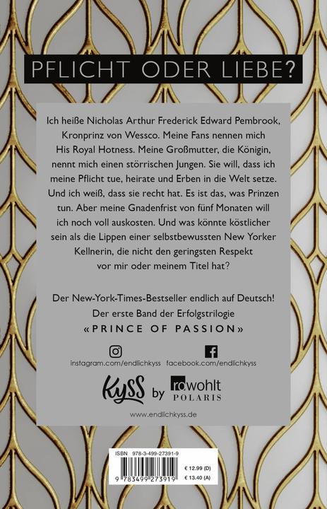 Actual product image Prince of Passion  Nicholas (German, Emma Chase, Sabine Längsfeld, 2019)