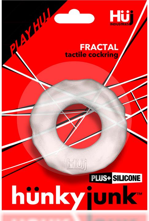 Actual product image Hünkyjunk Fractal - Tactile Cockring - Clear Ice (5 cm)