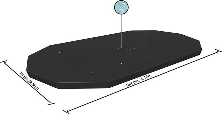 Actual product image Bestway Oval Pool Cover for 4.27 m x 2.50 m Above Ground Pools