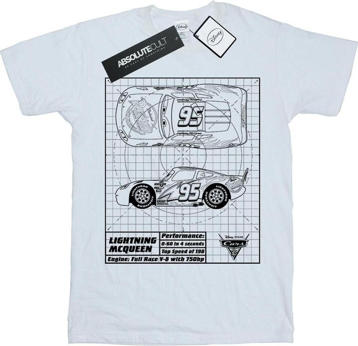 Disney Cars Lightning McQueen Blueprint TShirt Jungen