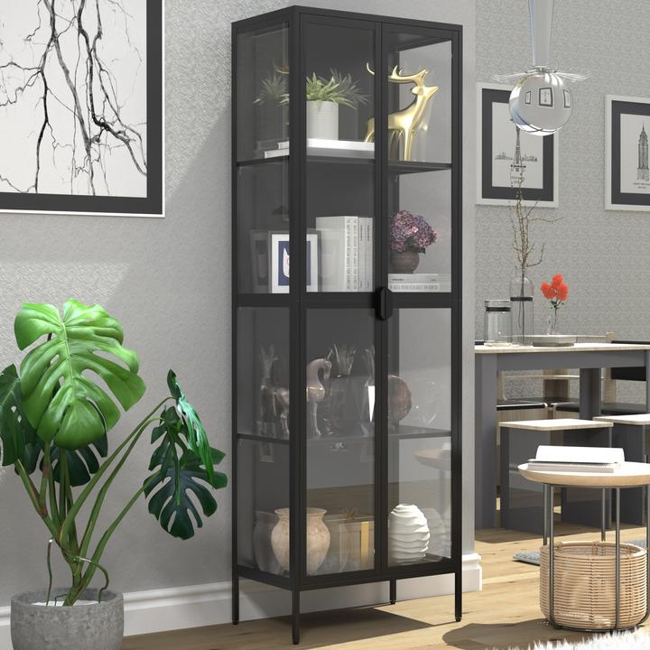 Immagine prodotto VCM Vetrina in acciaio Floka XXL (60 x 35 x 180 cm)