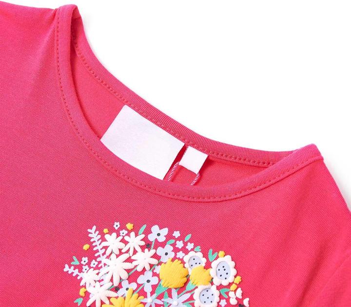 Immagine prodotto VidaXL T-shirt per bambini rosa acceso 116,Materiale: 95% cotone. 5 (116)