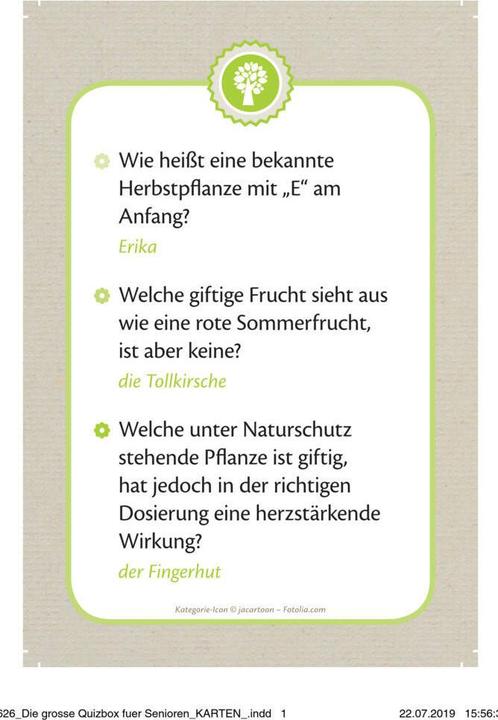 Produktbild Die grosse Quizbox für Senioren (Deutsch)