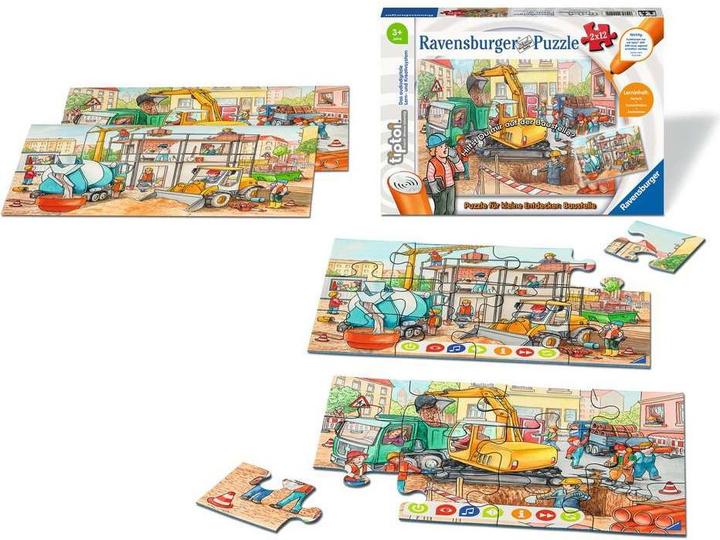 Image du produit tiptoi Puzzle pour les petits explorateurs : le chantier de construction (12 pièces)