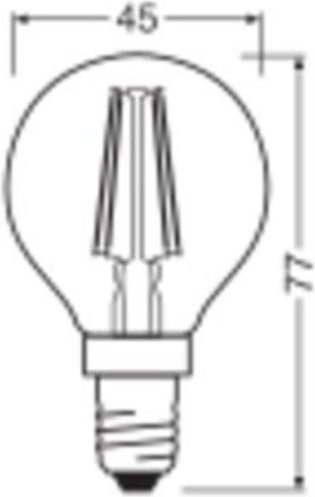Produktbild Ledvance LED-Tropfenlampe (E14, 4 W, 470 lm, 1 x, E)