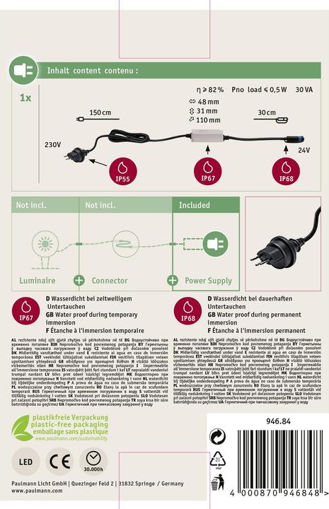 Produktbild Paulmann Outdoor Plug & Shine Power Supply 30W