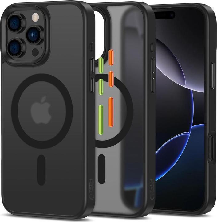 Produktbild Tech-Protect MagMat Magsafe 3er-Set iPhone 16 Pro Max Hülle - Mattschwarz (Apple iPhone 16 Pro Max)