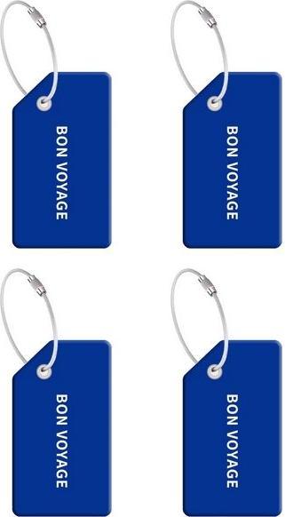 Actual product image MU Style 4er-Set Bon Voyage Silikon Kofferanhänger (Locks & Trailers)
