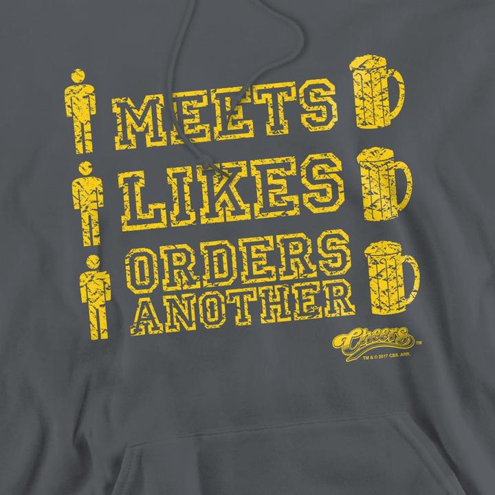 Immagine prodotto Cheers Man Meets Beer Felpa con Cappuccio Uomo (XL)
