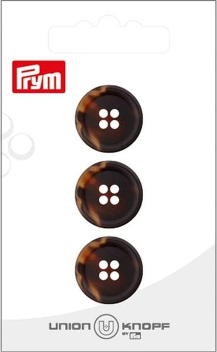 Produktbild Prym Knöpfe Polyester 18 mm, 3 Stück, Dunkelbraun