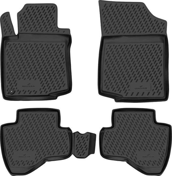 Walser Tapis en caoutchouc XTR pour Citroen C1 (PM, PN) Facelift 2009-09/2014 (2 tapis avant + 2 tapis arrière)