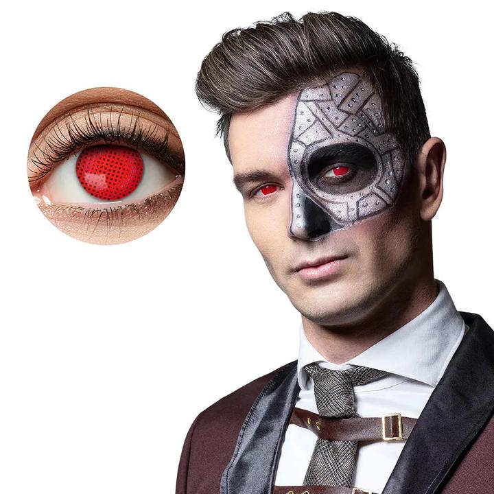 Boland Kontaktlinsen Cyborg: Wochenlinsen (Rot)