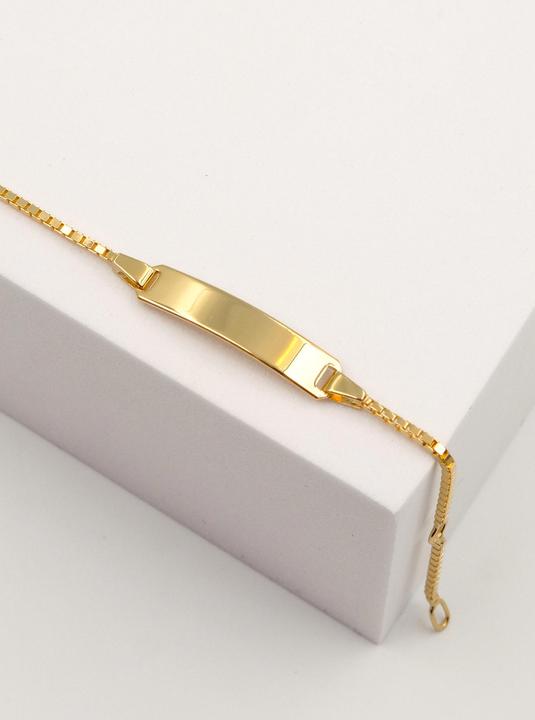 Immagine prodotto Muau Bracciale con badge (14 cm, Oro giallo 750/18 carati)