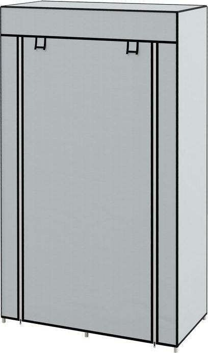 Swisshandel24 Stoffschrank Kleiderschrank mit 5 Fächern, Kleiderstange, Garderobe mit Reissverschluss, Faltschrank (83 x 42.5 x 162.5 cm)