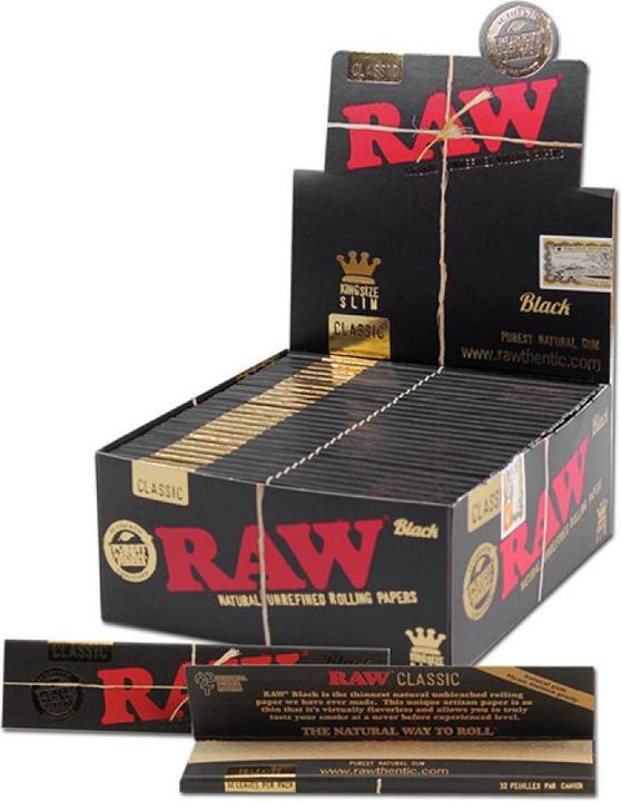 RAW Black Papers King Size Slim Extra Fine Box
