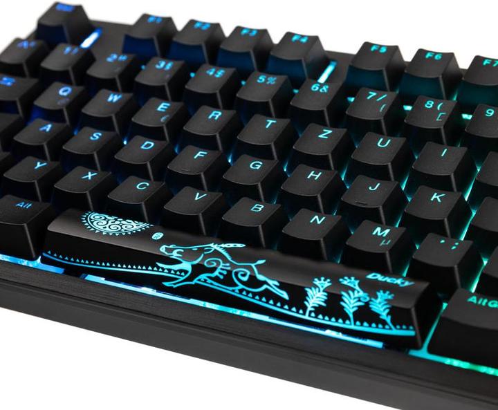 Actual product image Ducky Shine 7 PBT Gaming Keyboard, MX-Speed-Silver, RGB LED - blackout (DE, Cable)