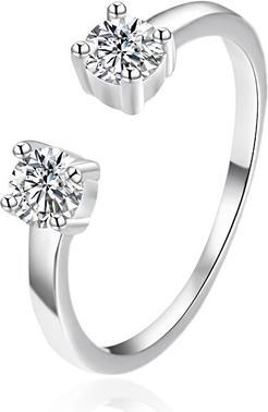 Produktbild Agato Open Silver Ring With Zircons Agt-R01w42 (62)