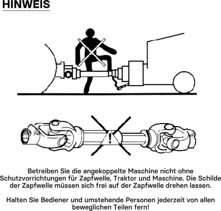 Produktbild Wiltec Zapfwelle T6 Gelenkwelle 1155mm 830Nm 540U/min PTO-Shaft 74kW 2x 1 3/8" 6 Zähne