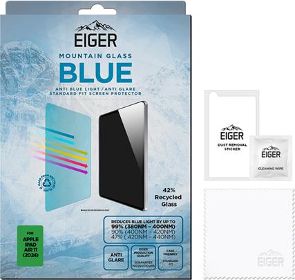 Actual product image Eiger Anti-reflektierendes Glas mit Blaulicht-Filter Full Screen Fit Mountain Blue Tablet Screen P (1 Piece, iPad Air 11 2024 (M2))