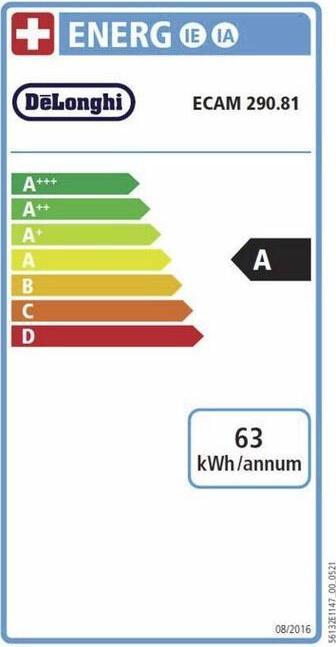 Energy Label De'Longhi Magnifica Evo