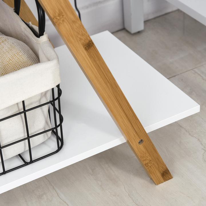 Actual product image Kleankin Bathroom shelf with 4 levels (80 x 33 x 109 cm)