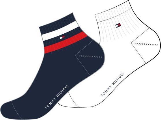 Immagine prodotto Tommy Hilfiger Socken Söckchen 2P Weiss/Marine (Confezione da 2, 39 - 42)