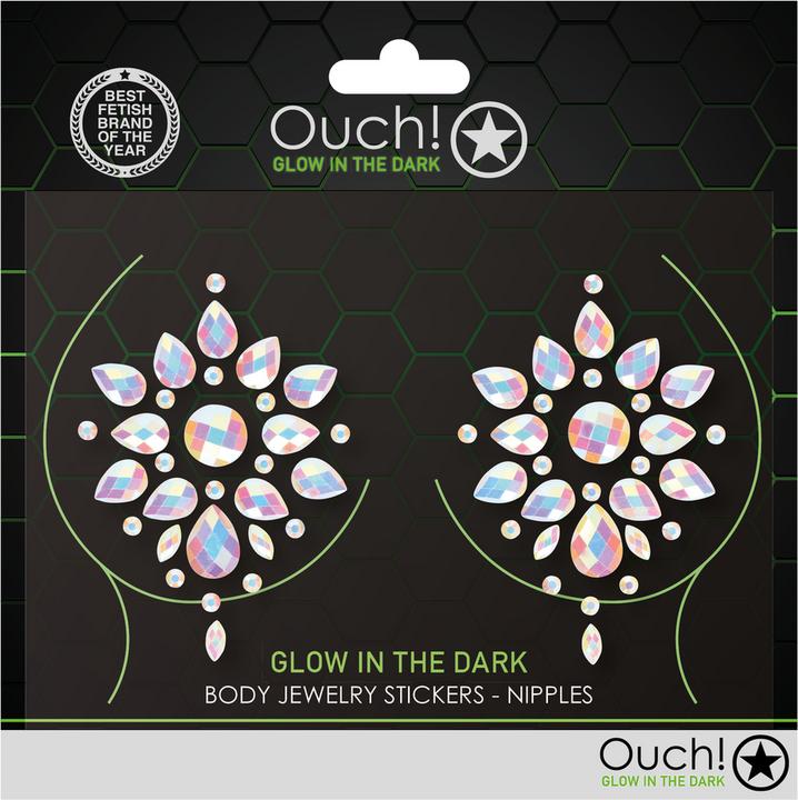 Actual product image Ouch! Body Jewelry Stickers - Nipples
