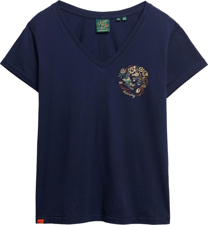 Actual product image Superdry Suika Metallic Relaxed Vee Tee (8)