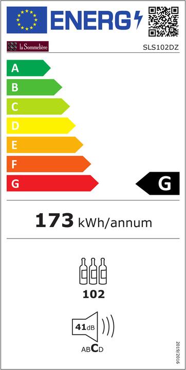 Energie-Label La Sommelière Weinkühlschrank SLS102DZ 2 Zone