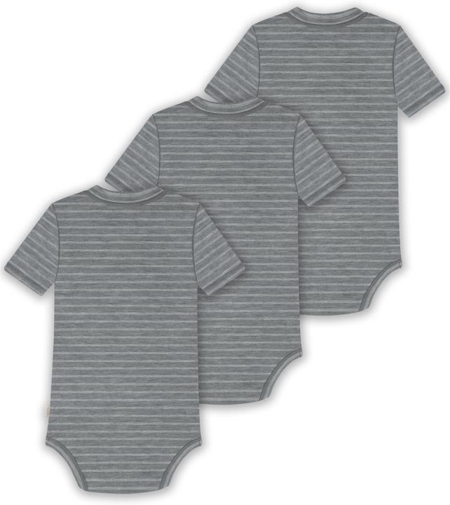 Image du produit Normani Lot de 3 bodies manches courtes bébé mérinos "Tihoi" - 9315 (74)