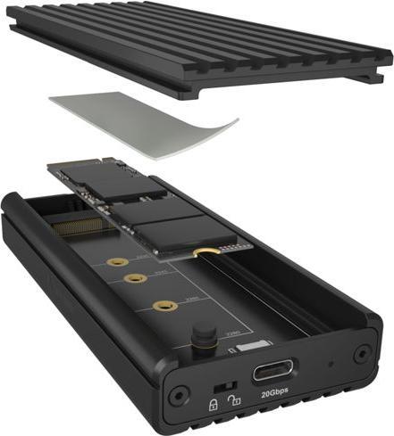 Actual product image Icy Box Externes Gehäuse IB-1917M-C32a M.2 (M.2 2260, M.2 2242, M.2 2280, M.2 2230)