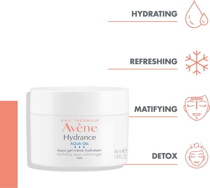 Produktbild Avène Hydrance Feuchtigkeitsspendende Aqua-Gel Creme (50 ml, Gesichtsgel)