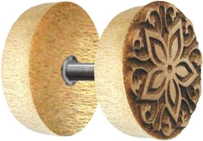 Star Piercing Fake Plug Blume aus Krokodilholz (ohne Messing, Organisch)