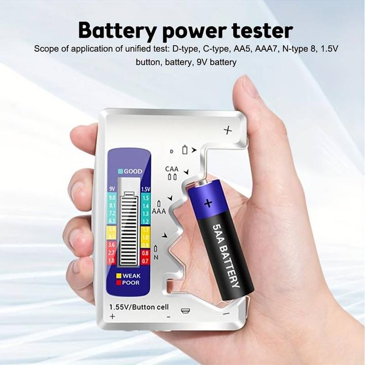 Immagine prodotto PhoneLook Tester universale intelligente per batterie con indicatore di carica della batteria a LED integrato