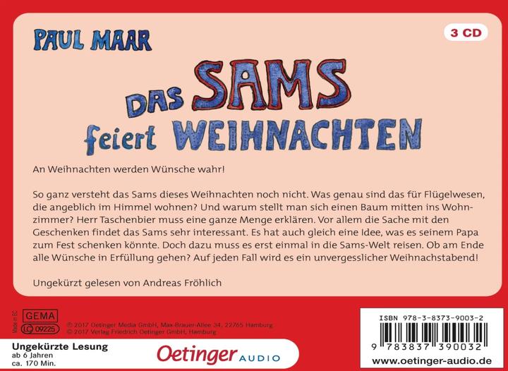 Produktbild Das Sams 9. Das Sams feiert Weihnachten (Paul Maar, Anja Herrenbrück, Andreas Fröhlich, Patrick Ehrlich, Deutsch)