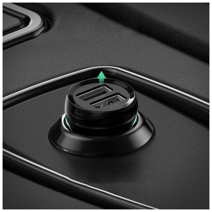Actual product image Ugreen car charger ED018, 2x USB, 24W (black)