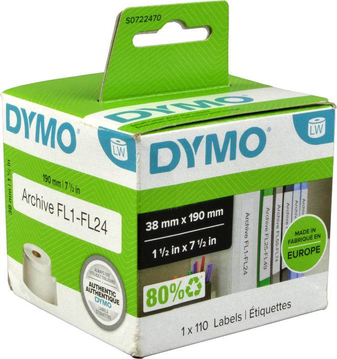Dymo S0722470 Ordner-Etiketten schmal