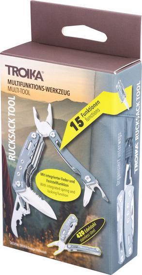 Actual product image Troika Pocket knife backpack tool with 15 functions, grey, type (15 Functions)