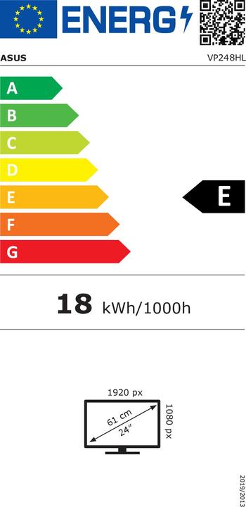 Energy Label ASUS VP248HL (1920 x 1080 pixels, 24")