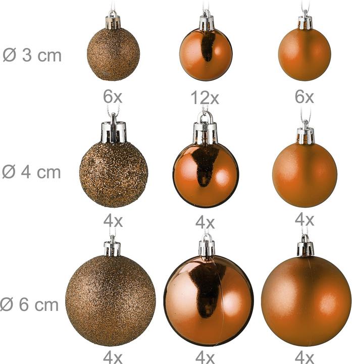 Actual product image Relaxdays christmas bauble (100 -part)
