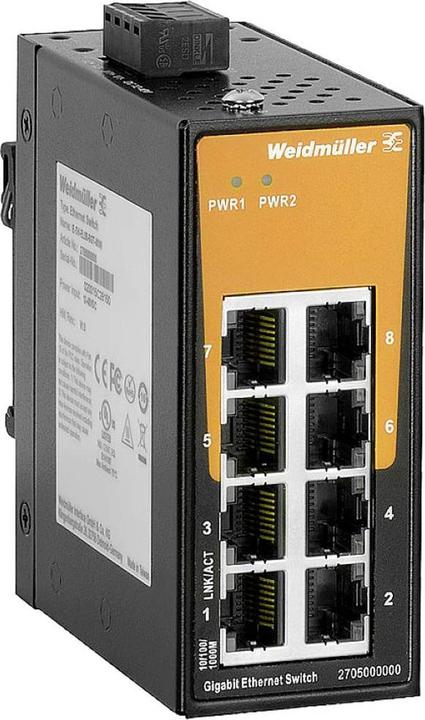 Produktbild Weidmüller Netzwerk Switch Ethernet IE-SW-EL08-GT-MINI - Switch - Ethernet (8 Ports)
