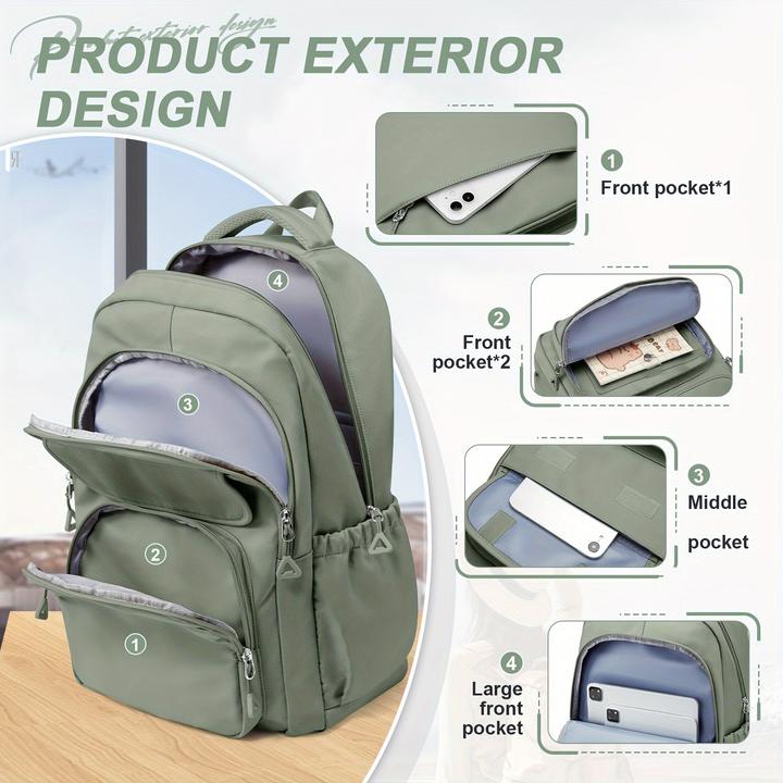 Produktbild Only-Bags.Store Schulrucksack, Schule wasserdicht Buch Tasche, College Laptop Rucksack Reisen Arbeit Tag Tasche