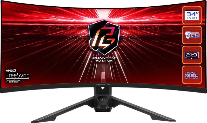 Actual product image AsRock Phantom Gaming PG34WQ15R34 (3440 x 1440 pixels, 34")