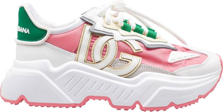 Dolce & Gabbana daymaster sneakers in nylon and leather color white and pink (41)