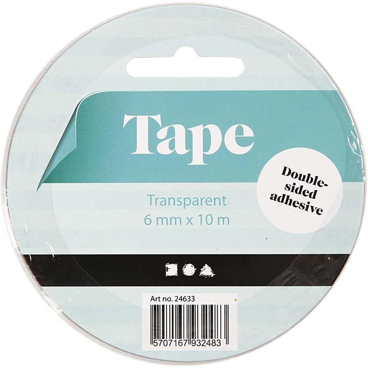 Image du produit Creativ Company Dubbelzijdig Klevend Tape 6mm, 10m (6 mm)