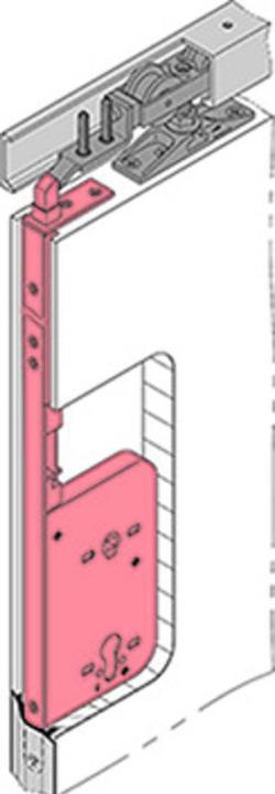 Actual product image HAWA Sliding door plug-in locks -Silent-Stop (Mortise lock)
