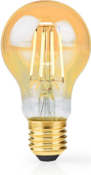 Image du produit Nedis LBDE27A60GD Lampe LED à filament E27 A60 4.9 W 470 lm 2100 K extra blanc chaud Nombre de lampes en (E27, 4.90 W, 470 lm, 1 x, F)