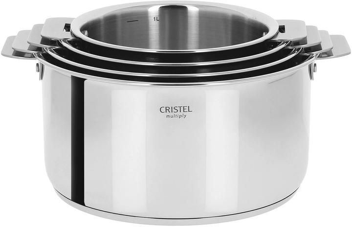 Image du produit Cristel Casserole Casteline Set of 4 (20 cm, Ensemble de casseroles et de poêles de cuisson, Acier inoxydable)