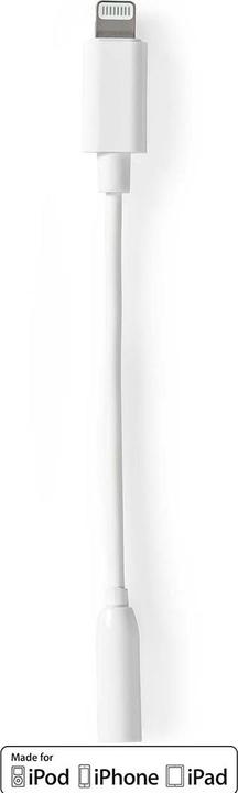 Produktbild Nedis Lightning Adapter Apple Lightning 8-Pin 3.5 mm Female Nickel Plated 0.10 m Round PVC Box (0.10 m)